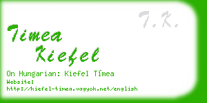 timea kiefel business card